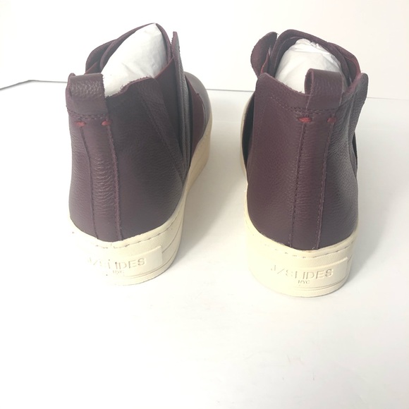 J Brand Retro Slip On Leather Platform Maroon Boot. Rare and Classy - Picture 5 of 9